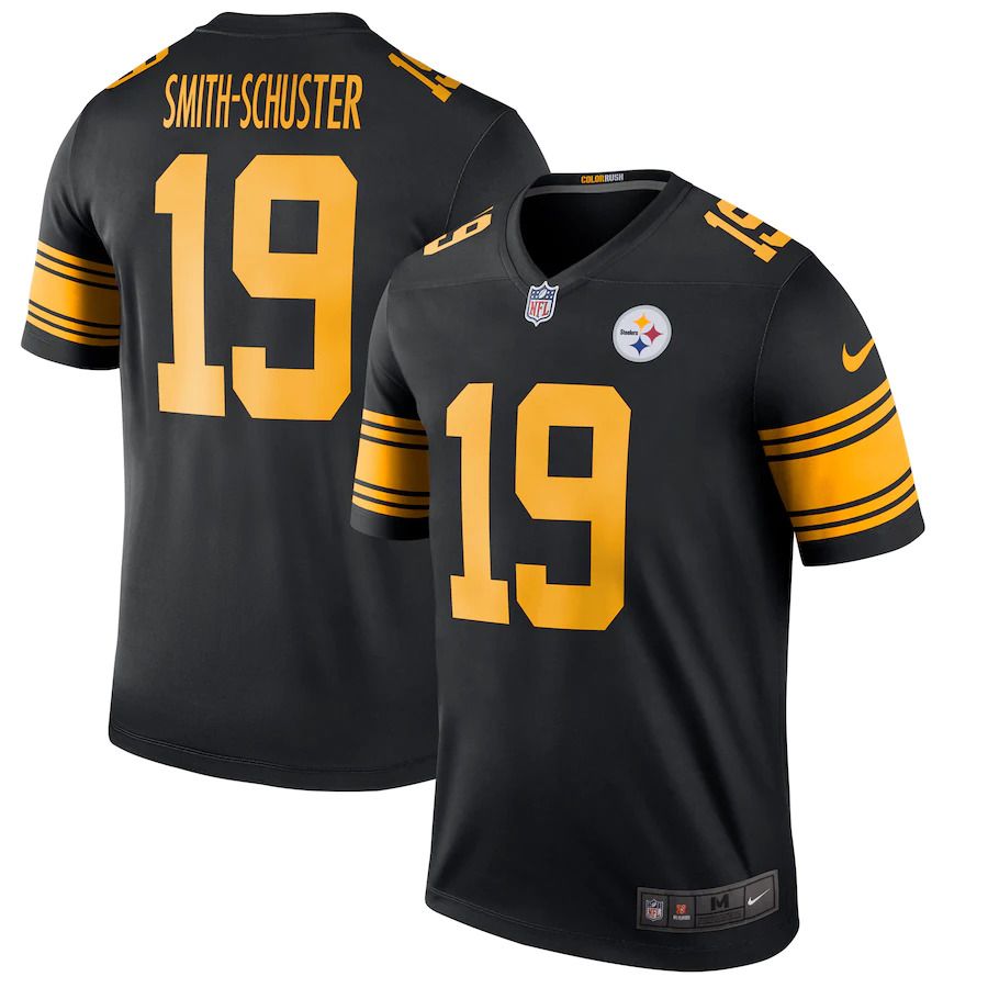 Men Pittsburgh Steelers #19 JuJu Smith-Schuster Nike Black Color Rush Legend Player NFL Jersey->pittsburgh steelers->NFL Jersey